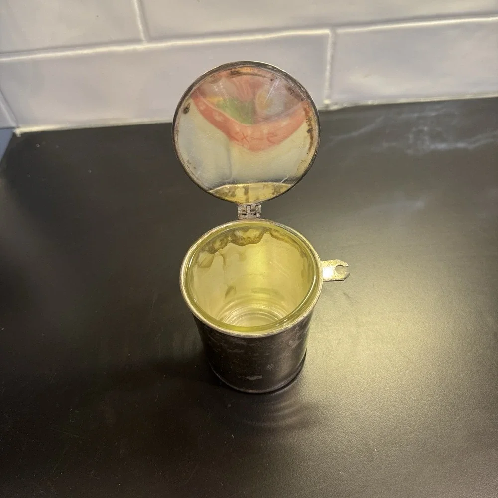 restoration hardware Brass Plated‎ Jam Pot And Glass Insert